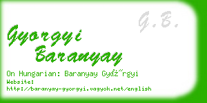 gyorgyi baranyay business card